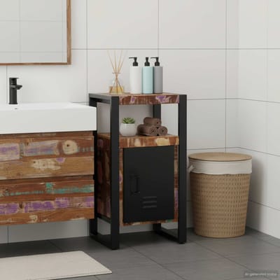 vidaXL - Badkamerkast - Bruin - 40 - x - 35 - x - 75 - cm - Massief - Gerecycleerd - Hout