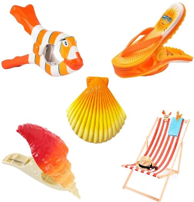 Wasknijpers, handdoekklemmen, strandhanddoekklemmen, groot, creatieve handdoekclips, tropische kunststof strandhanddoekklemmen, draagbare handdoekklemmen voor ligstoelen