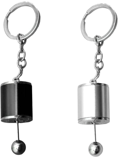 Dailygoods- Schakelsleutelhanger - Creatieve Sleutelhanger Ringen - Metaallegering - Veelkleurig - Lichtgewicht - 2 Stuks - 11,8 cm