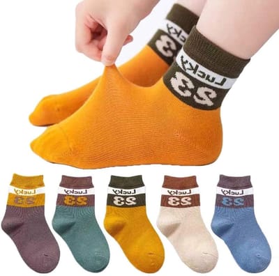 Kinder Sokken - Warme Sokken - Winter Bescherming - Anti-slip Zolen - 5 Paar - Meerdere Kleuren
