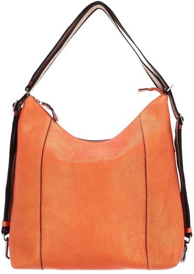LEONHARD HEYDEN Leren schoudertas rugzak met laptopvak Paris Hobo Bag / Rucksack 8003 Orange oranje