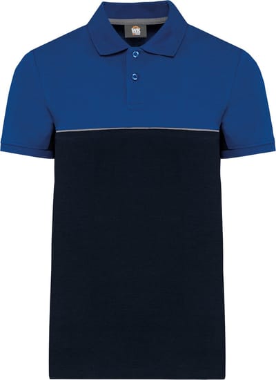 WK. Designed To Work Ecologische uniseks polo met korte mouwen in twee kleuren WK210 - Navy / Royal Blue - 3XL