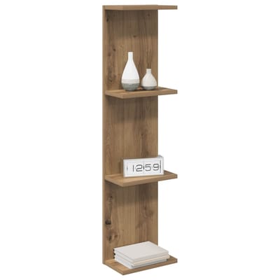 vidaXL - Wandplank - Artisanaal - eiken - 22 - x - 15 - x - 100 - cm - Bewerkt - hout