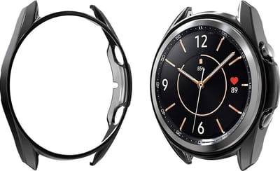 Strap-it TPU case - zwart bescherm hoesje geschikt voor Samsung Galaxy Watch 3 41mm - zwarte beschermhoes voor Galaxy Watch 3 41mm