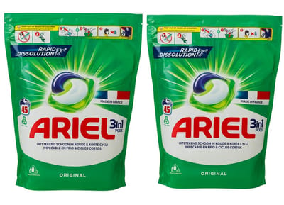 Ariel 3in1 Pods Original 2 x 45 stuks (922,5 g)