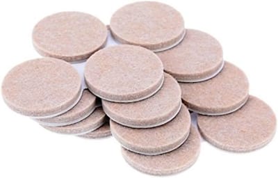 Zelfklevende Vilt Stukjes voor Meubels - Beige, Diameter 25mm - Set van 16
