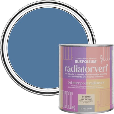 Rust-Oleum Blauw Radiatorverf Zijdeglans - Zijdeblauw 750ml