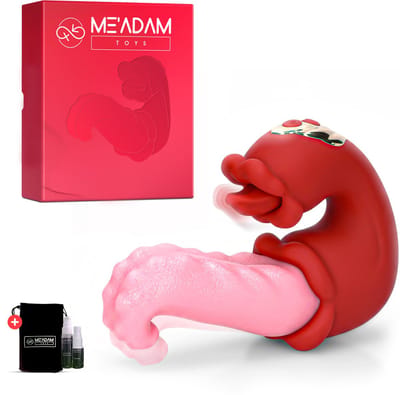 ME'ADAM - Tong Vibrator voor Vrouwen – Clitoris Stimulator met Lick-Beweging – 10 Tongstanden & 10 Vibratiestanden – Waterdicht & Oplaadbaar - sextoys voor vrouwen