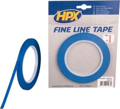 Fine line tape (lineerband) - blauw 6mm x 33m