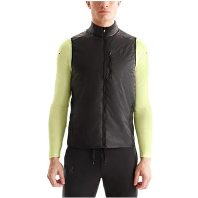 Gilet d'extérieur Couleur unie Chaud Course à pied Confortable Sans manches Gilet Homme Gilets Noir 1MD10480553 S black