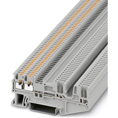 Phoenix Contact 3212390 Doorgangsserieklem 3.5 mm Snelaansluiting Grijs 50 stuk(s)