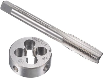 Dailygoods- Tap- en Matrijzenset M10 x 1,25 mm - Heavy-duty - Machinedraad - Schroefkraan - Nauwkeurig - Verlengde duurzaamheid - Schroefdraadset