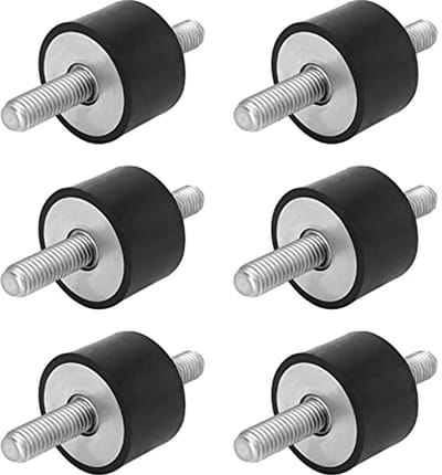 Silent Rubber Block 6 stuks - M8 Schokdemper en Anti-Vibratie Isolator