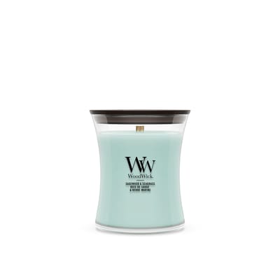 WoodWick Hourglass Medium Geurkaars - Sagewood & Seagrass - 60 branduren
