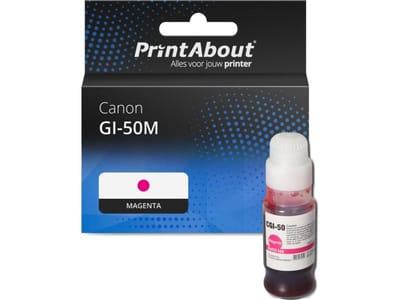 PrintAbout huismerk Inktcartridge GI-50M Magenta Hoge capaciteit Geschikt voor Canon