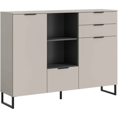 Noida highboard kasjmier NB zwart NB - 37x150x112cm
