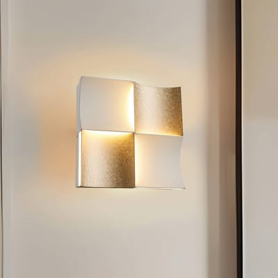 Viokef LED wandlamp Ariella, goudkleurig, breedte 21 cm, metaal