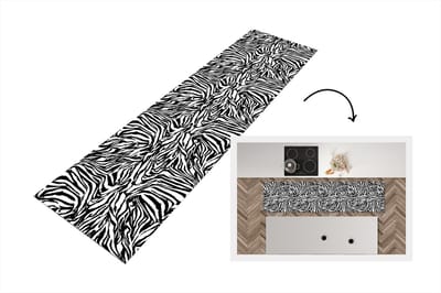 Keukenloper - Loper keuken - Patroon - Zebra - Vacht - 200x50 cm - Keukenloper vinyl