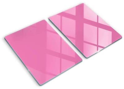 Wallfluent Glazen Snijplanken - Roze Snijplanken Glas - 2 stucks 40 cm x 52 cm - Roze Snijplanken van Glas - Glazen Hakplank - Decoratieve Glazen Snijplank - Glazen Snijplank met Antislip