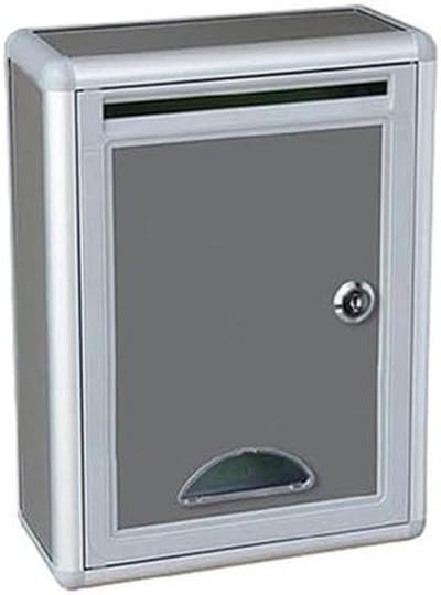 Afsluitbare Brievenbus - Buitenpostbak - Post Ontvangen - Grote Capaciteit - 28.5 cm - Grijs