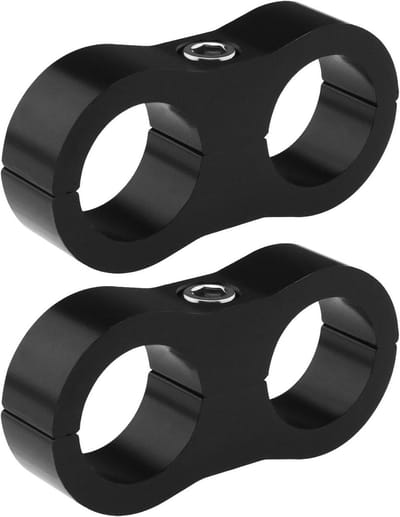 Hoge kwaliteit 16mm Slangklemmen voor brandstofleidingen - Aluminium, zwart, 2 stuks, geschikt voor olie, remmen en waterleiding