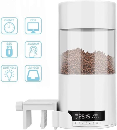 Allecto Plus - Voederautomaat voor aquarium visvoerdispenser 500 ml capaciteit