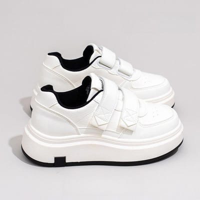Platform Schoenen Dames Herfst Nieuw Trendy Veelzijdig Kleine Witte Schoenen Dames Dikke Zool Casual Sneakers voor Dames 40 zwart