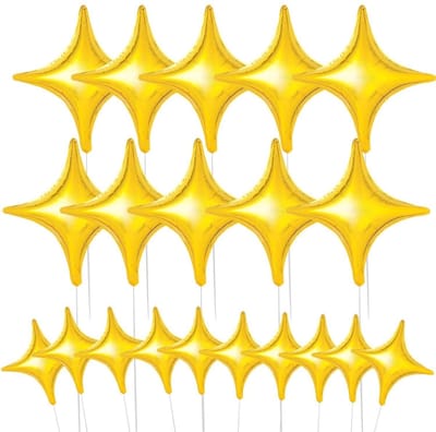 Allecto - Gouden sterballonnen - Folie sterrenballonnen - Decoratie voor feest - Goud - Verjaardagsfeest - Afstudeerfeest - 20 stuks