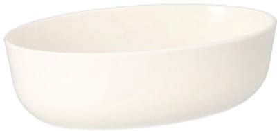15 Herbruikbare schalen ovaal 450 ml 5 cm x 10,5 cm x 15,5 cm wit Cella
