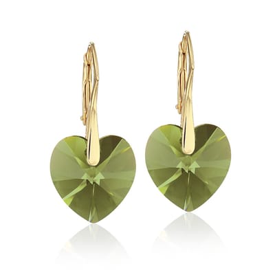 Montebello Oorbellen Noor HG60 - Swarovski Hart - 925 Zilver Verguld - Ø14mm - 30mm