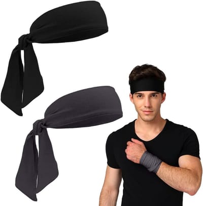 Sportieve Haarbanden Set van 2, Ademend en Antislip, Perfect voor Tennis, Yoga en Fitness