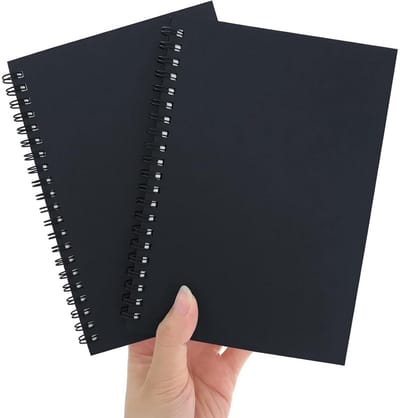 Set van 2 Schetsboeken - Zachte Kaft, 140 Pagina's, 100GSM Papier, Spiraalgebonden