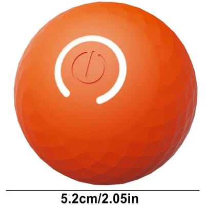 Jouet à mâcher interactif pour chien, balle à mouvement automatique, saut USB intelligent, rotation, pour chiot orange