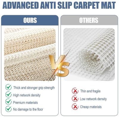 Dailygoods- Antislipmat 180 x 200 cm - Antisliponderlegger - Tapijtstopper - Antislip onderlegger voor laden - Op maat te snijden - Duurzaam PVC - Vloerkleedonderlegger
