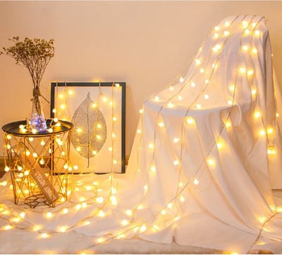 LuxeBass Lichtsnoer Slinger lampjes Lichtslinger | Warm wit - 6 Meter - 40 LEDs - Binnen en Buiten | Kerstverlichting - Feestverlichting - Decoratie - Tuinverlichting - Buitenverlichting - Binnenverlichting - LB638