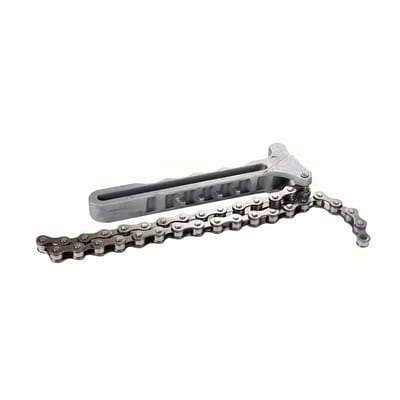 Dailygoody - Kettingoliefiltersleutel - Verstelbare oliefiltersleutel - Ideaal voor motorfiets en auto - Zilver - Olieverversing - Universeel toepasba