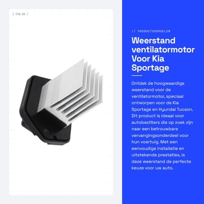 Dailygoods - Weerstand ventilatormotor - Voor Kia Sportage en Hyundai Tucson - Betrouwbaar en duurzaam - Geschikt voor meerdere modellen - Eenvoudige...