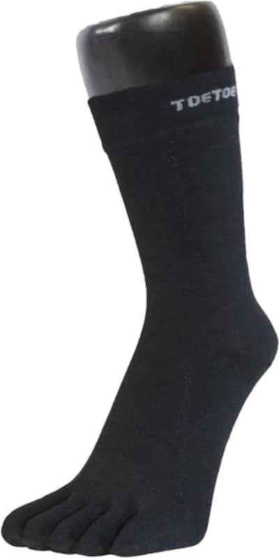 TOETOE Outdoor Mid-Calf Wollen teensokken - Zwart - 36-39