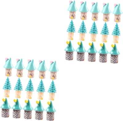 Miniatuur Decoraties - Huis Ornamenten - Tuin Aankleden - Weerbestendig Hars - 30 Stuks - Diverse Kleuren
