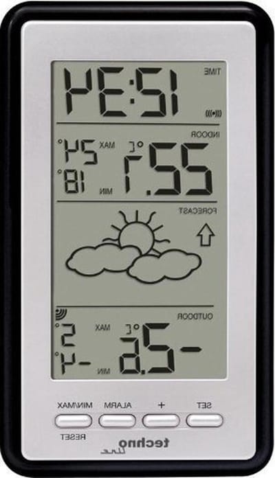 Weerstation met Voorspelling - Weer Meting - Weer Monitoren - Draadloze Buiten Sensor - 150 x 84 x 23 mm