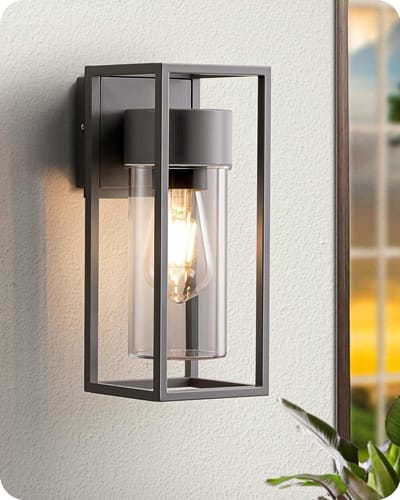 Moderne wandlamp voor binnen & buiten, muurverlichting huisgevel terrasverlichting balkon, IP44 waterdicht, antraciet