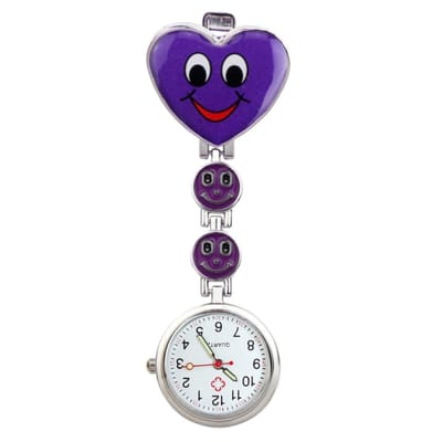 Fako® - Verpleegstershorloge - Zusterhorloge - Verpleegster Horloge - Hart Smile - Paars
