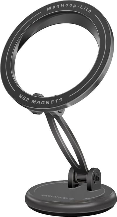 ProMate® MagSafe Magnetische Autohouder, Universele Magnetische Dashboard- en Voorruit Houder met N52 Krachtige Magneten, 360 Graden Rotatie, Multi-Hoek Ondersteuning, Compact en Cradleless Design voor iPhone, MagHoop-Lite.