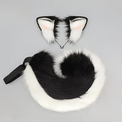 12 Stijlen 2 Stuks/Set Pluizige Anime Hondenoor Hoofdband Staart Cartoon Comic-Con Cosplay Kostuum Accessoires Pluche Dierenoor Staart ear and tail
