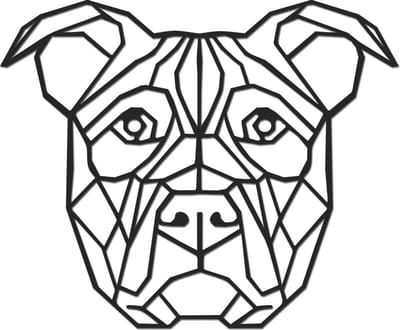 Hout-Kado - Stafford - Small - Zwart - Geometrische dieren en vormen - Hout - Lasergesneden- Wanddecoratie