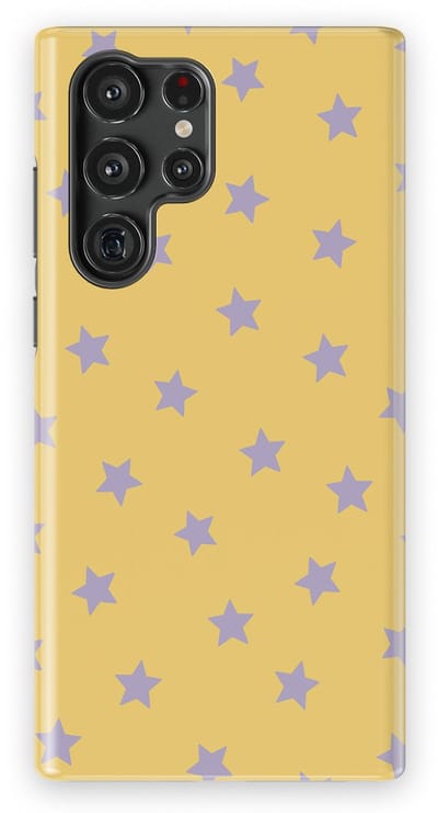 DripCase Hoesje Samsung Galaxy S22 Ultra | Sterren Design | Magnetisch Opladen | 2-in-1 Ontwerp | Stars Backcover Sunny Lilac