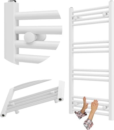 Granitan Badkamerradiator Breno - 50x100cm - Wit - Ladderradiator - Handdoekradiator