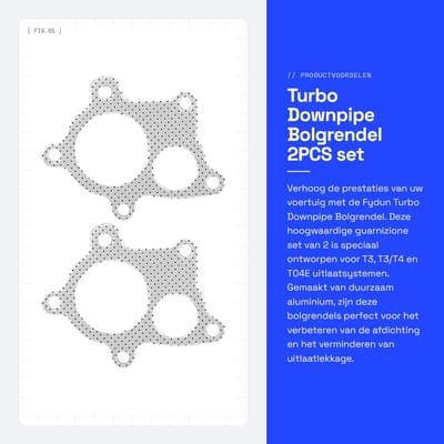 Dailygoods- Turbo Downpipe - Uitlaatpakking - 2 Stuks - Aluminium - Geschikt voor T3/T4/T04E - Hoge kwaliteit - Standaard afmetingen