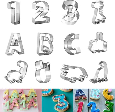 La'Moussawi ® Kinder Bakvorm Set van 12 Stuks voor Creatieve Koekjes en Decoratie