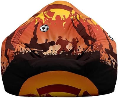 Zitzak Hoezen - Stoel Bankhoes - Speelgoed Opslag - Wasbare Hoes - 70x80cm - Voetbal
